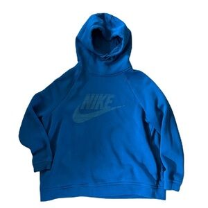 Nike Women's Sportswear Rally Hoodie XL Hood Blue 807292-301 Sweatshirt